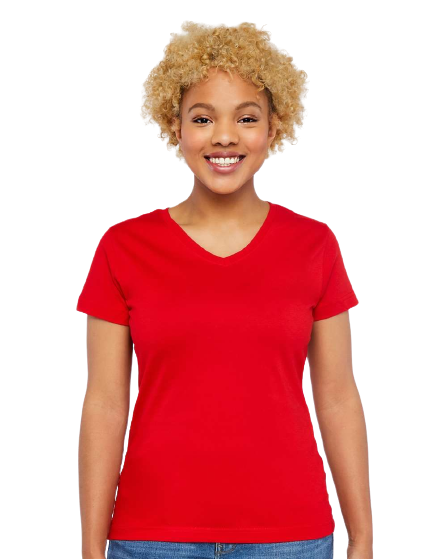 Women's Premium Jersey V-Neck T-Shirt - Red
