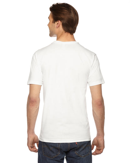 Unisex Fine Jersey Short-Sleeve V-Neck T-Shirt - White