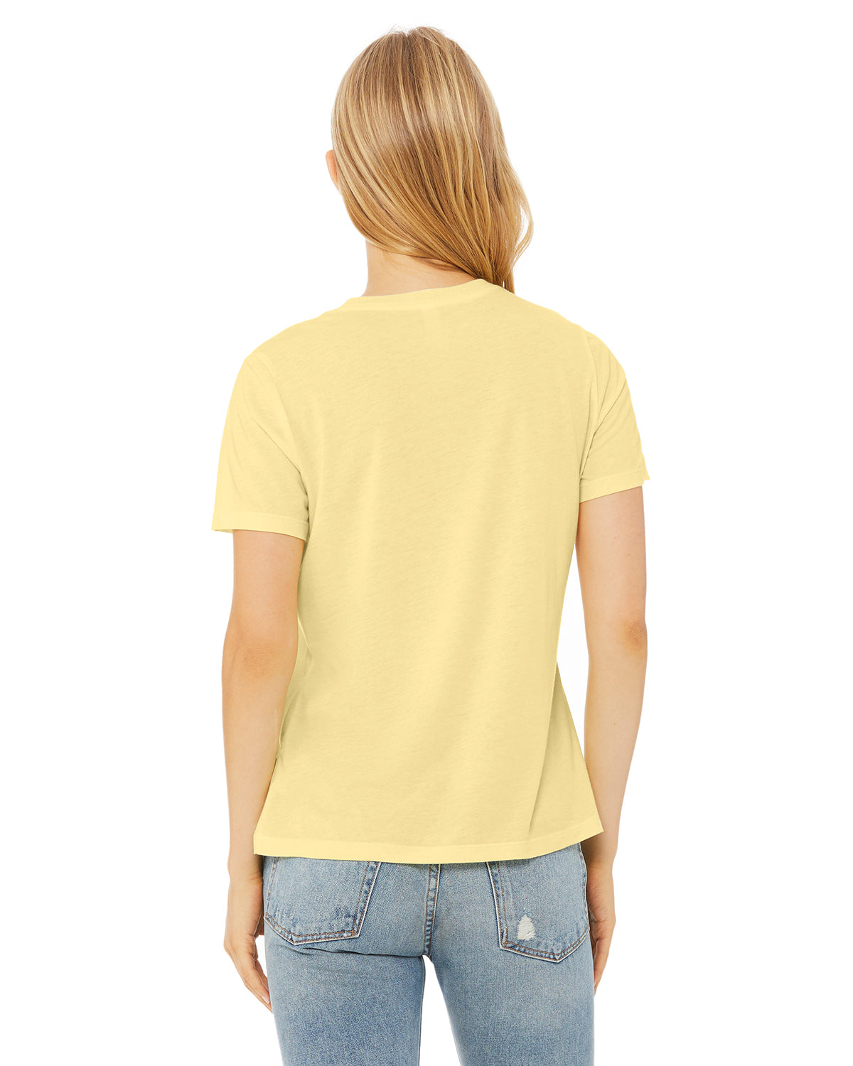 Women's Triblend Relaxed Jersey Short-Sleeve T-Shirt - Pale Yellow Triblend