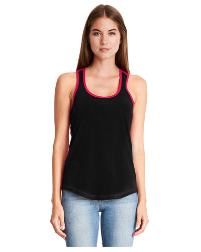 Women's Ideal Colorblock Racerback Tank - Black / Red