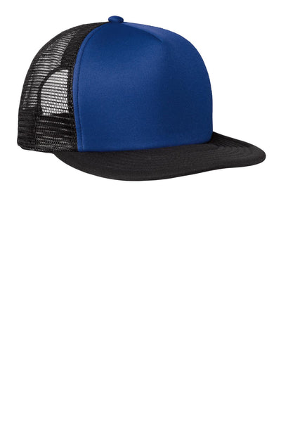 Flat Bill Snapback Trucker Cap - Royal