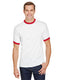 Augusta Sportswear 710 - 50/50 Ringer T-Shirt - White / Red