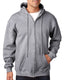 Bayside BA900 - Unisex 80% cotton/20% polyester Full-Zip Hoodie - Dark Ash