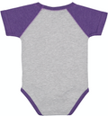 Infant Baseball Bodysuit - Vintage Heather / Vintage Purple