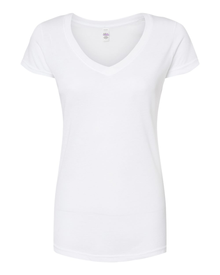 Women's Poly-Rich V-Neck - White