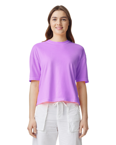 Heavyweight Women's Boxy Tee - Neon Violet