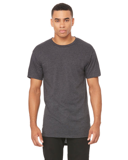 Men's Long Body Urban T-Shirt - Heather Dark Gray