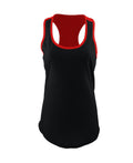 Women's Ideal Colorblock Racerback Tank - Black / Red