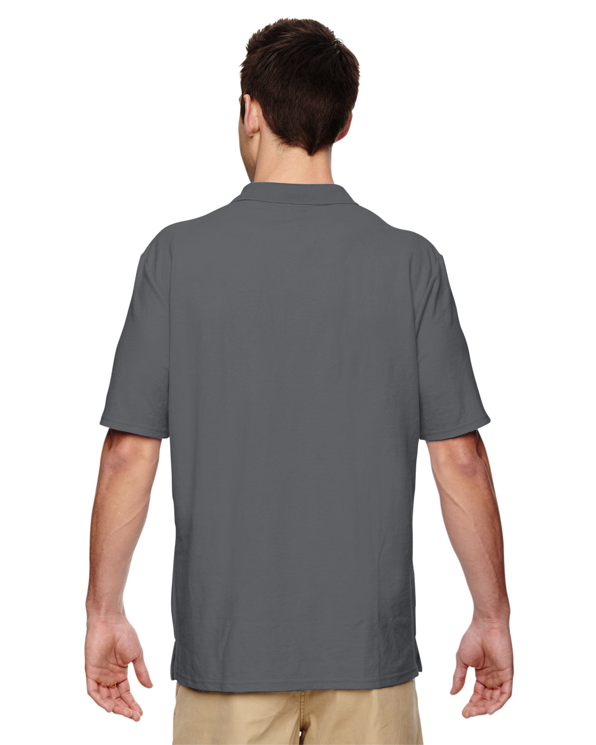 Unisex Double Piqué Polo - Charcoal