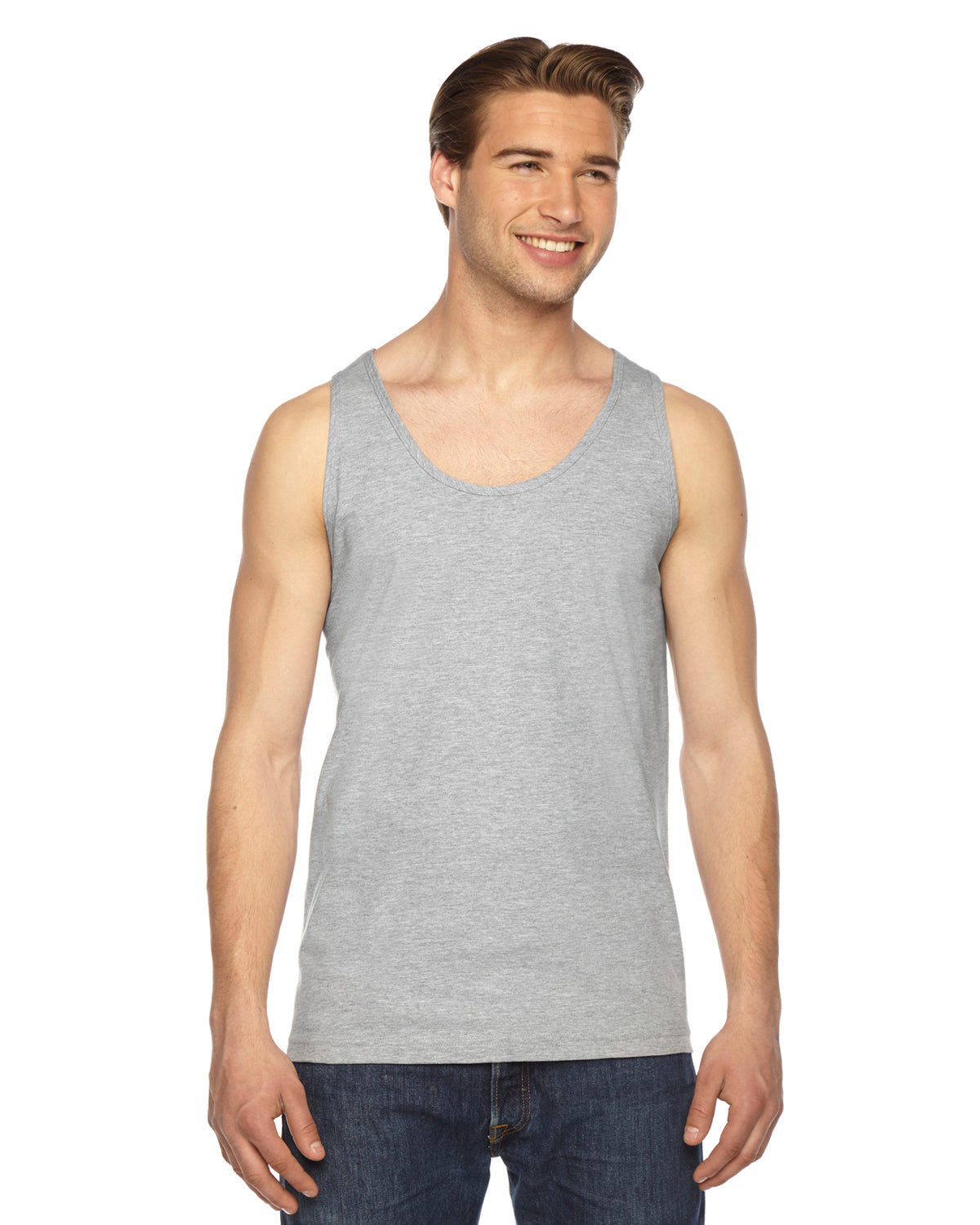 Unisex Fine Jersey Tank - Heather Gray