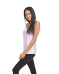 Women's Ideal Colorblock Racerback Tank - Lilac / Heather Gray