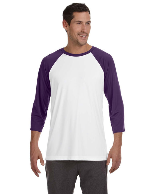 Unisex Baseball T-Shirt - White / Sport Purple
