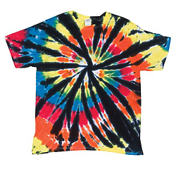 Youth Rainbow Cut-Spiral T-Shirt - Black Rainbow