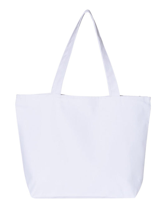 25L Zippered Tote - White