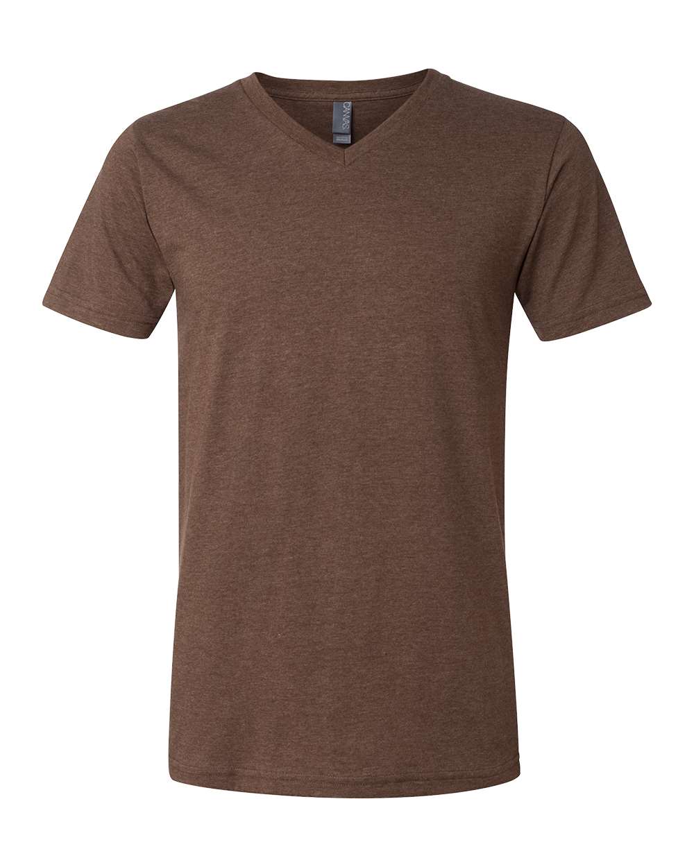 Unisex Jersey Short-Sleeve V-Neck T-Shirt - Heather Brown