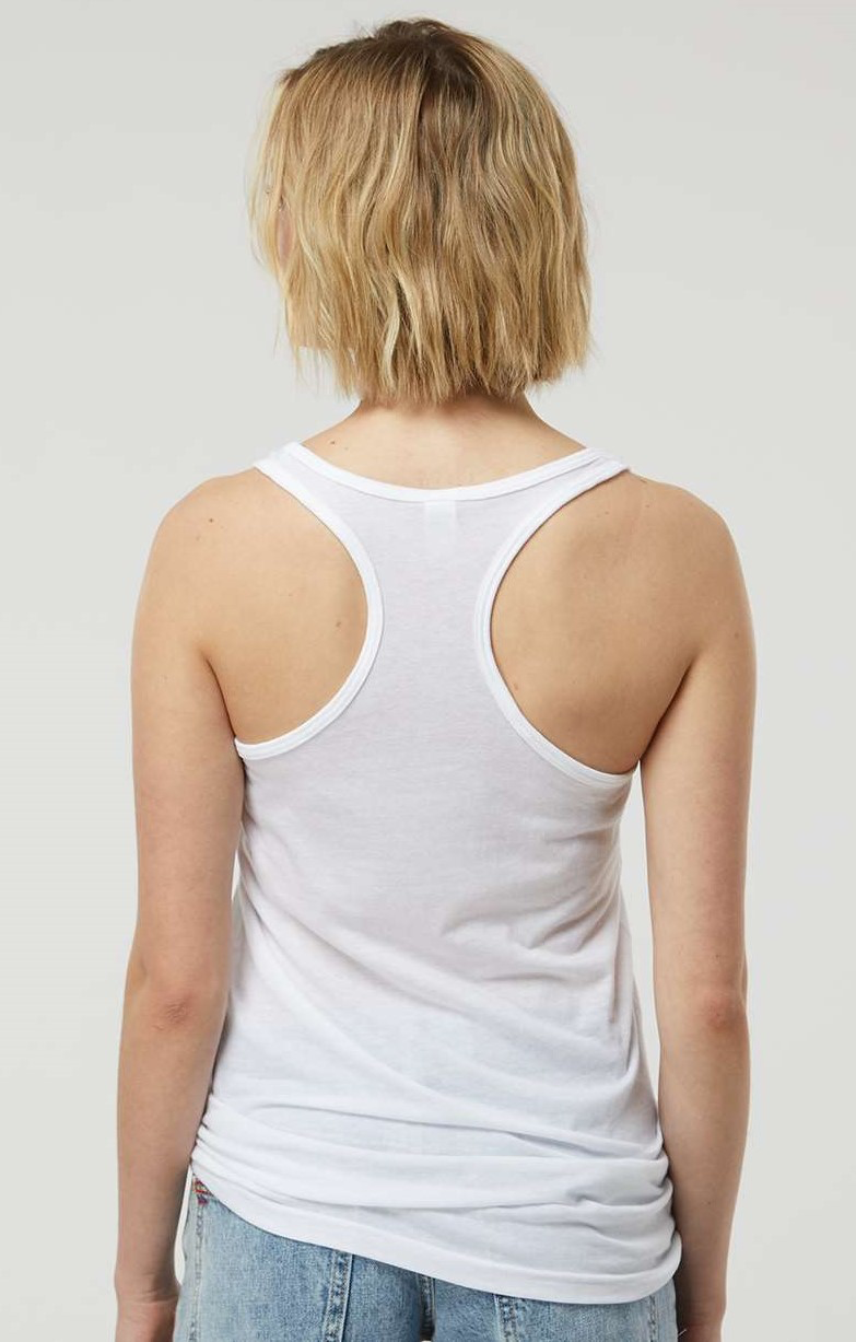 Women's Slim Fit Poly-Rich Racerback Tank - White