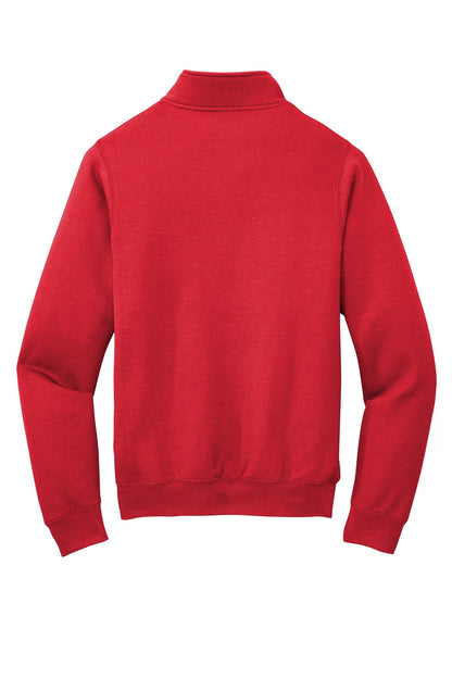 Unisex Core Fleece 1/4-Zip Pullover Sweatshirt - Red