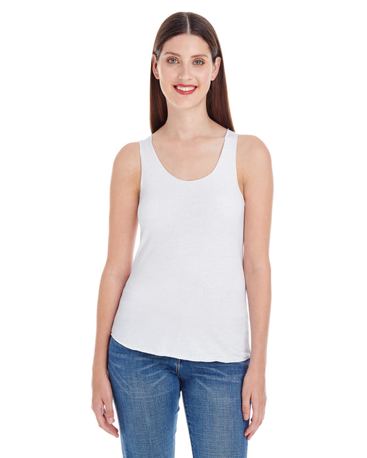 Women's Poly-Cotton Racerback Tank - White