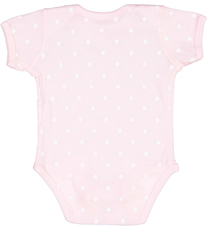 Infant Baby Rib Bodysuit - Ballerina / White Dt