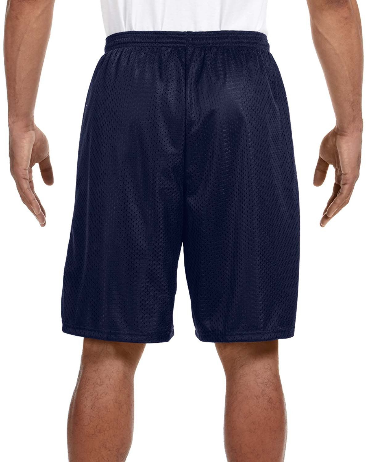 Unisex Nine Inch Inseam Mesh Short - Navy