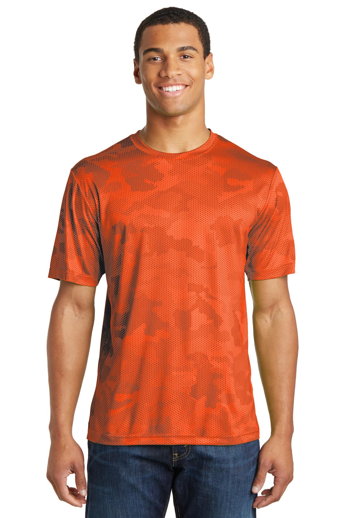 Unisex CamoHex Tee - Neon Orange