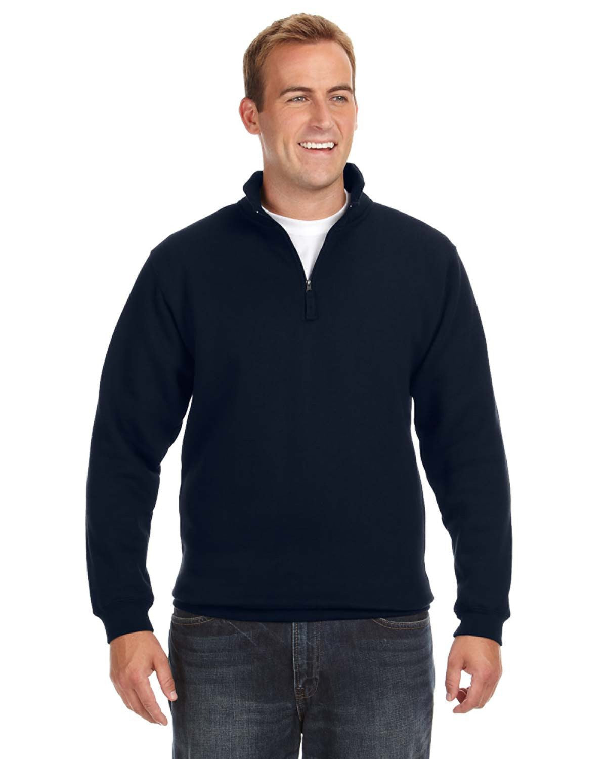 Unisex Heavyweight Fleece Quarter-Zip - Navy