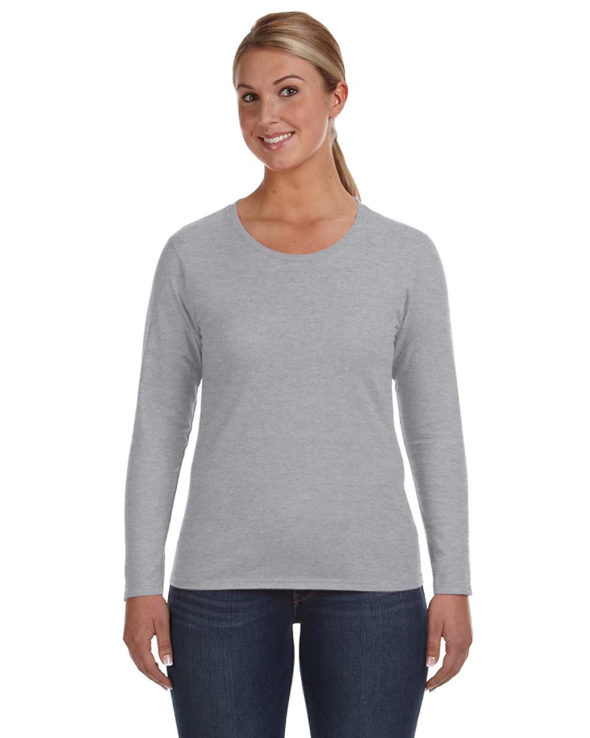 Women's Lightweight Long-Sleeve T-Shirt - Heather Gray