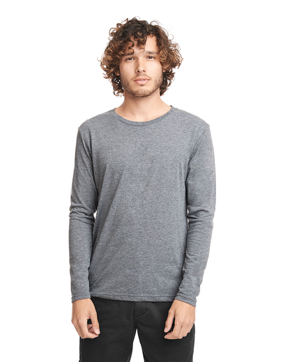 Men's Triblend Long-Sleeve Crew - Premium Heather