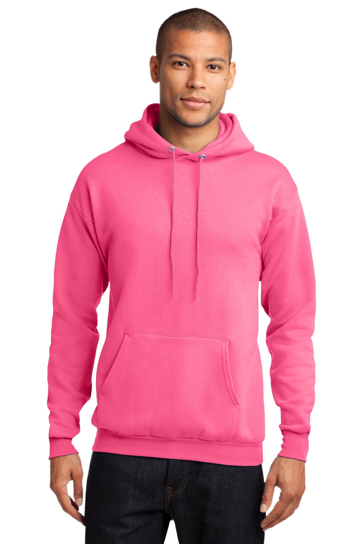 Unisex Core Fleece Pullover Hoodie - Neon Pink