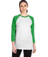 Next Level 6051 - Unisex Triblend 3/4-Sleeve Raglan - Envy / Heather White
