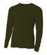 A4 NB3165 - Youth Long Sleeve Cooling Performance Crew Shirt - Military Green