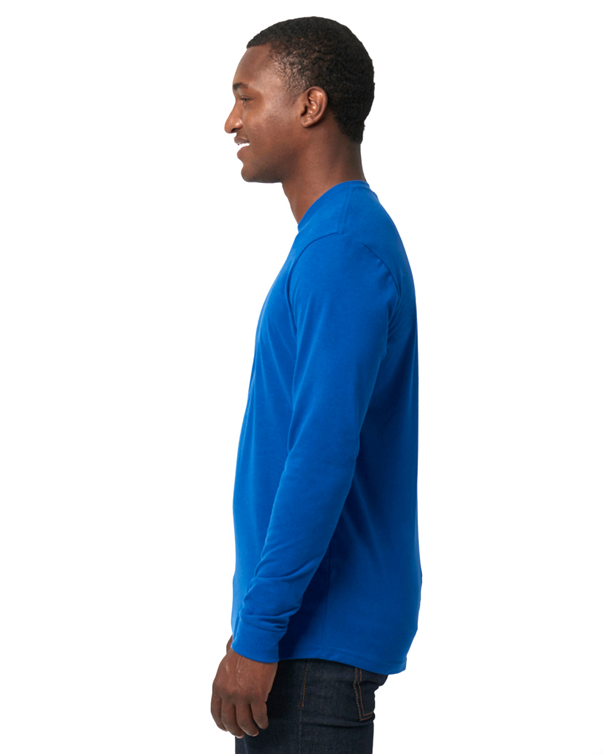 Unisex Sueded Long-Sleeve Crew - Royal