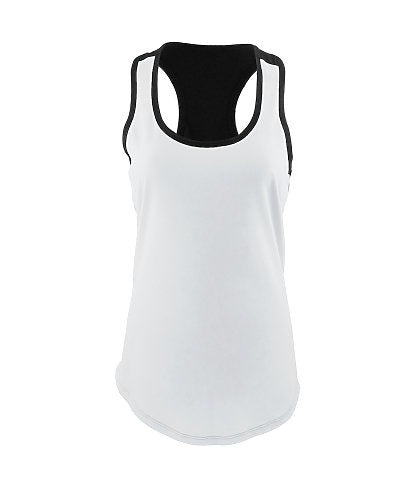 Women's Ideal Colorblock Racerback Tank - White / Black