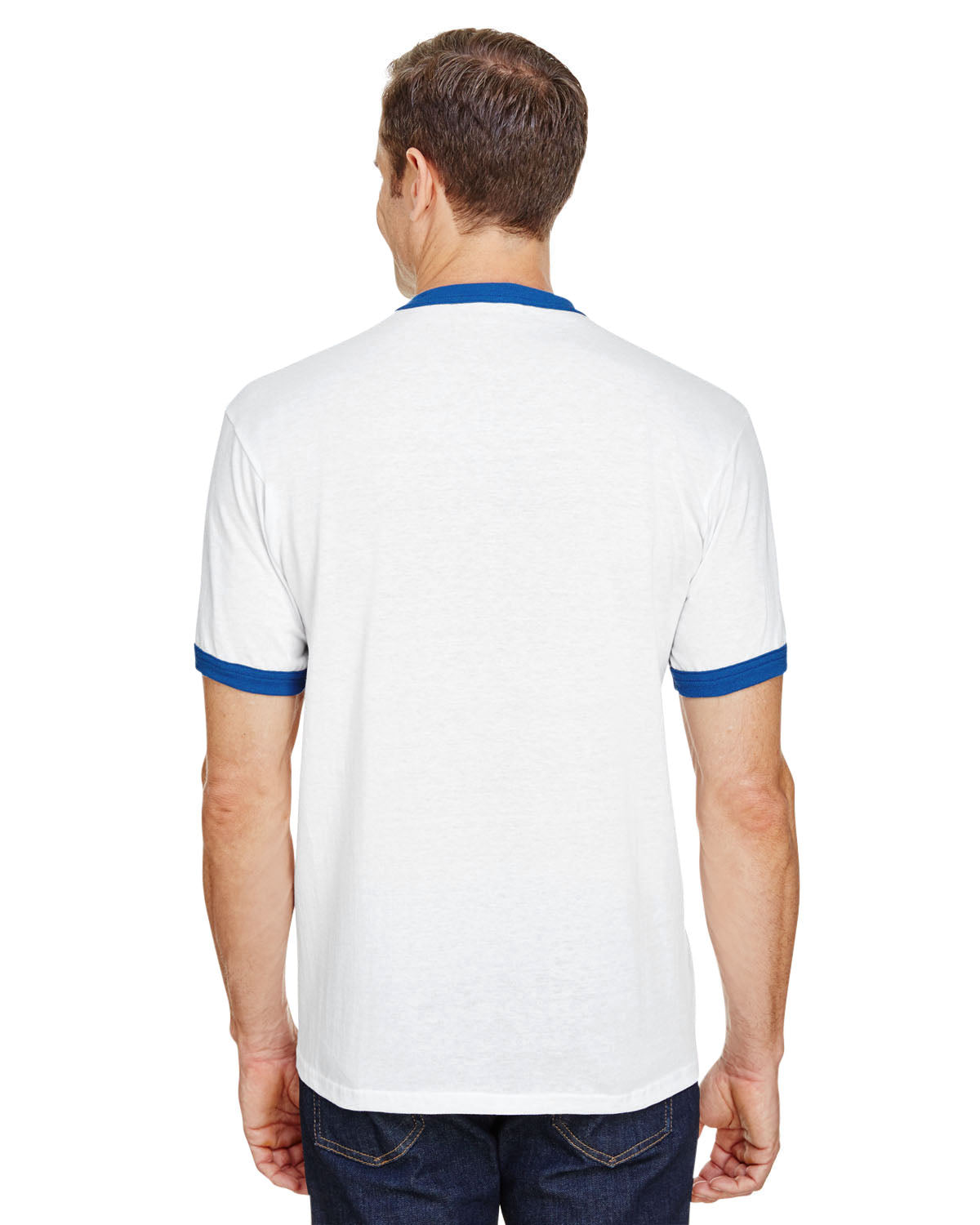 50/50 Ringer T-Shirt - White / Royal