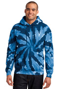 Unisex Tie-Dye Pullover Hoodie - Navy