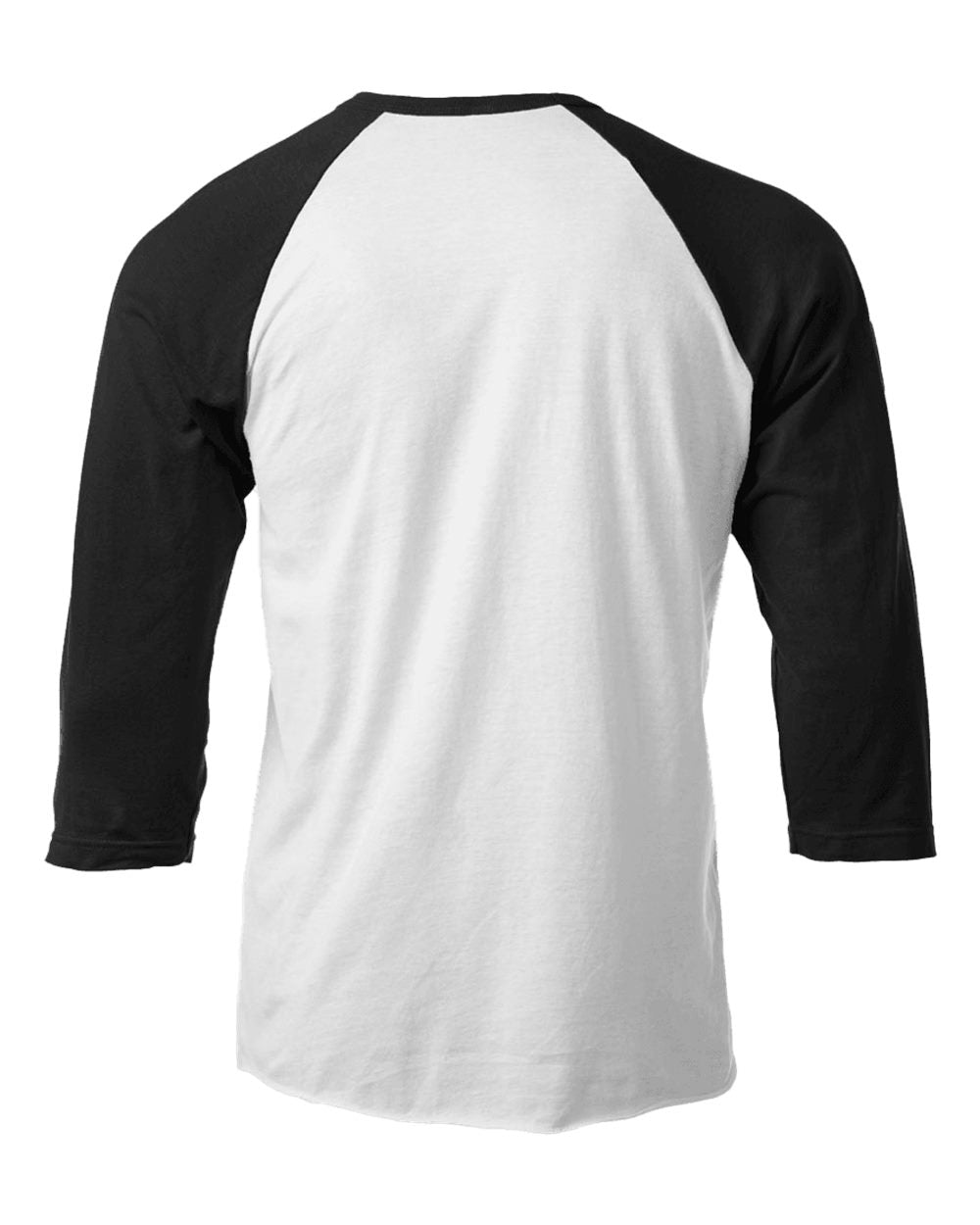 Unisex Fine Jersey Raglan Tee - White/ Black