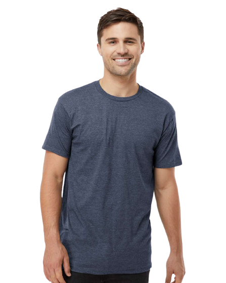 Unisex Heavyweight Tee - Heather Denim