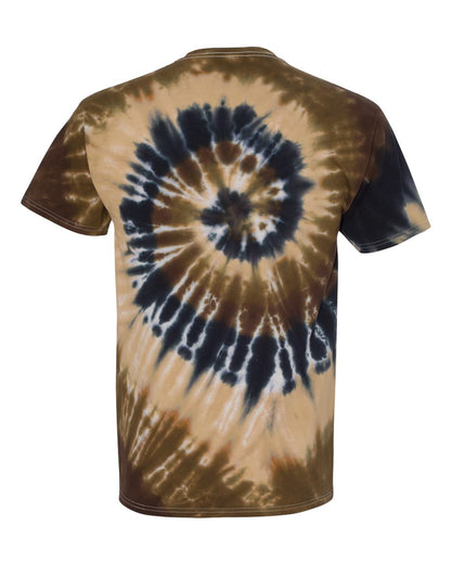 Unisex Multi-Color Spiral Short Sleeve T-Shirt - Woodland Spiral
