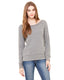Bella + Canvas 7501 - Women's Sponge Fleece Wide Neck Sweatshirt - Gray Triblend