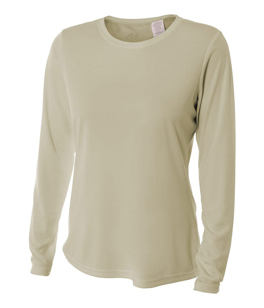 Women's Long Sleeve Cooling Performance Crew Shirt - Sand
