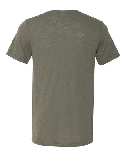 Unisex Jersey Short-Sleeve V-Neck T-Shirt - Olive Slub