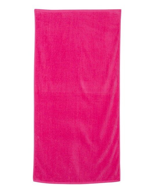 Velour Beach Towel - Hot Pink