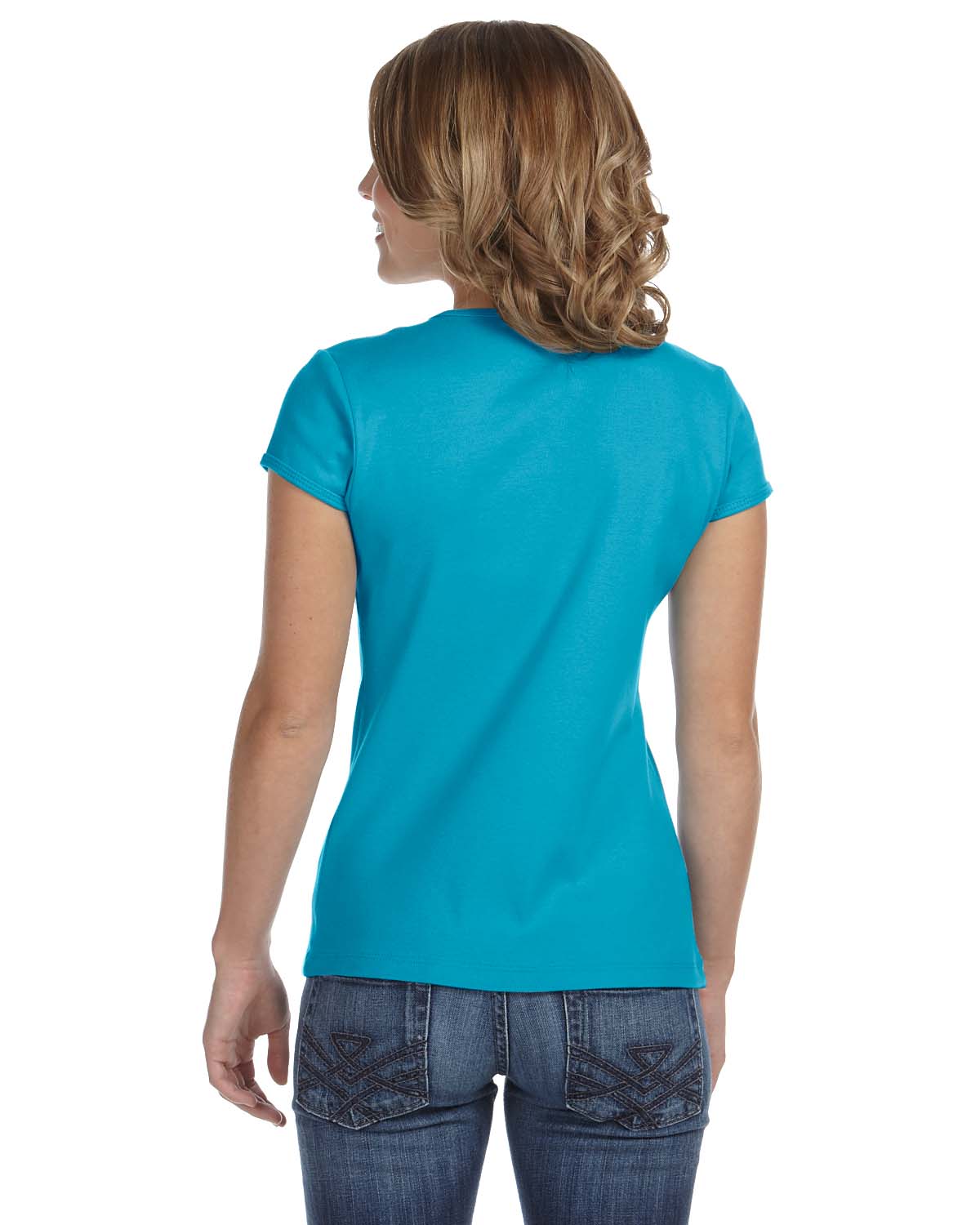 Women's Baby Rib Short-Sleeve T-Shirt - Turquoise