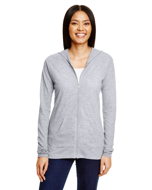 Women's Triblend Full-Zip Jacket - Heather Gray