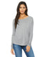 Bella + Canvas 8852 - Women's Flowy Long-Sleeve T-Shirt with 2x1 Sleeves - Heather Athletic