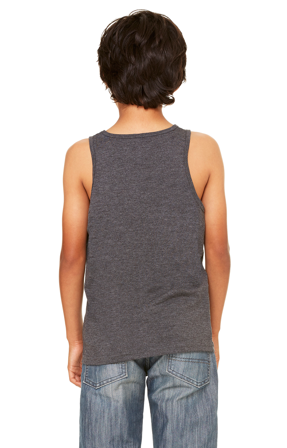Youth Heather CVC Tank - Heather Dark Gray