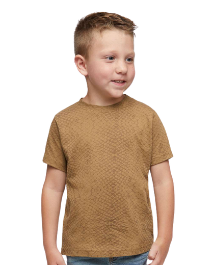 Toddler Fine Jersey T-Shirt - Brown Reptile