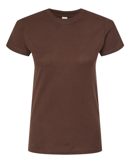 Women's Slim Fit Fine Jersey Tee - Brown