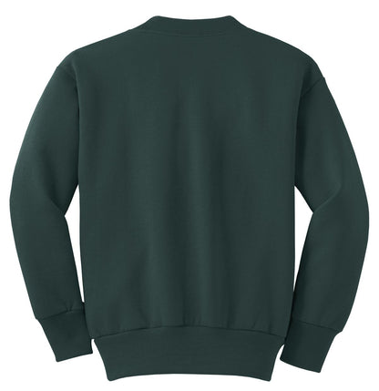 Youth Core Fleece Crewneck Sweatshirt - Dark Green