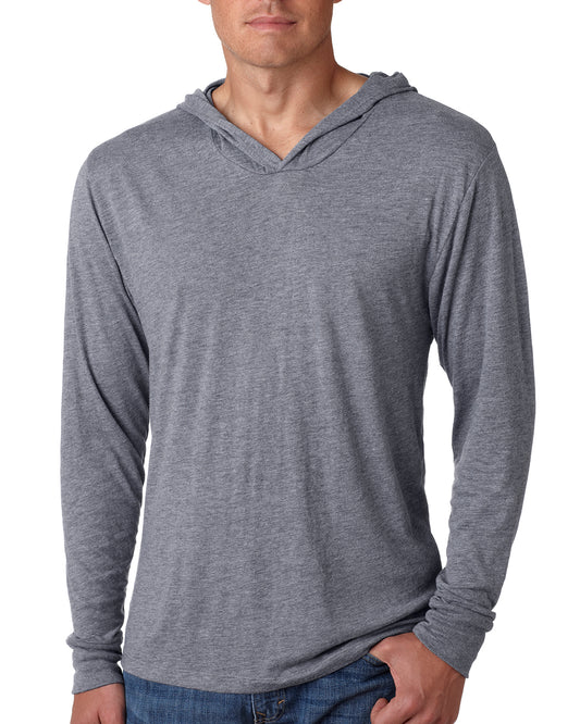Unisex Triblend Long-Sleeve Hoodie - Premium Heather